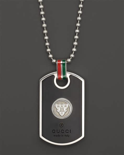 gucci dog tag silver|gucci dog tags for sale.